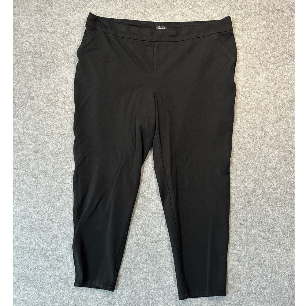 Simply Emma Legging Pull-On Pants 22W Black Solid Stretch Comfort